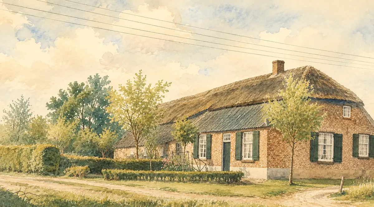 Aquarel van een oude boerderij in Lierop (1 van 6)