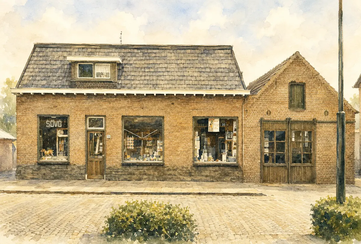 Aquarel van het dorp Lierop (4 van 6)