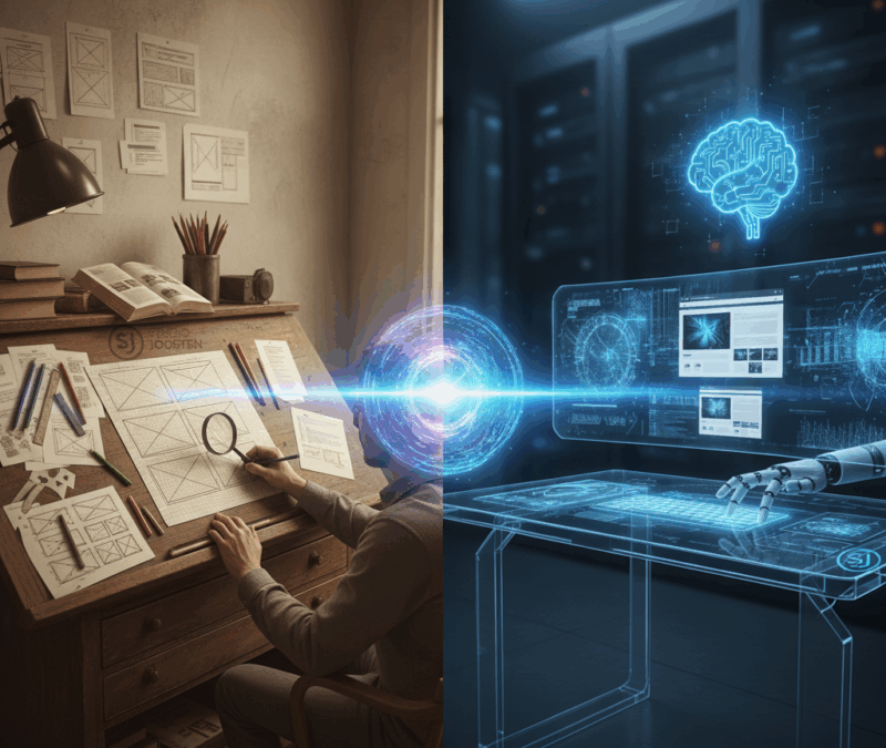 De evolutie van webdesign: van handwerk naar AI-ondersteunde creatie